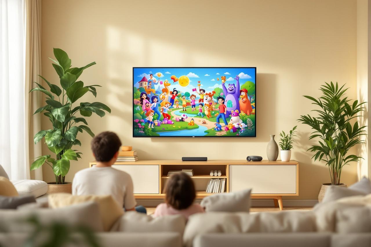 免费精品视频青少年健康观影模式温馨家庭客厅场景